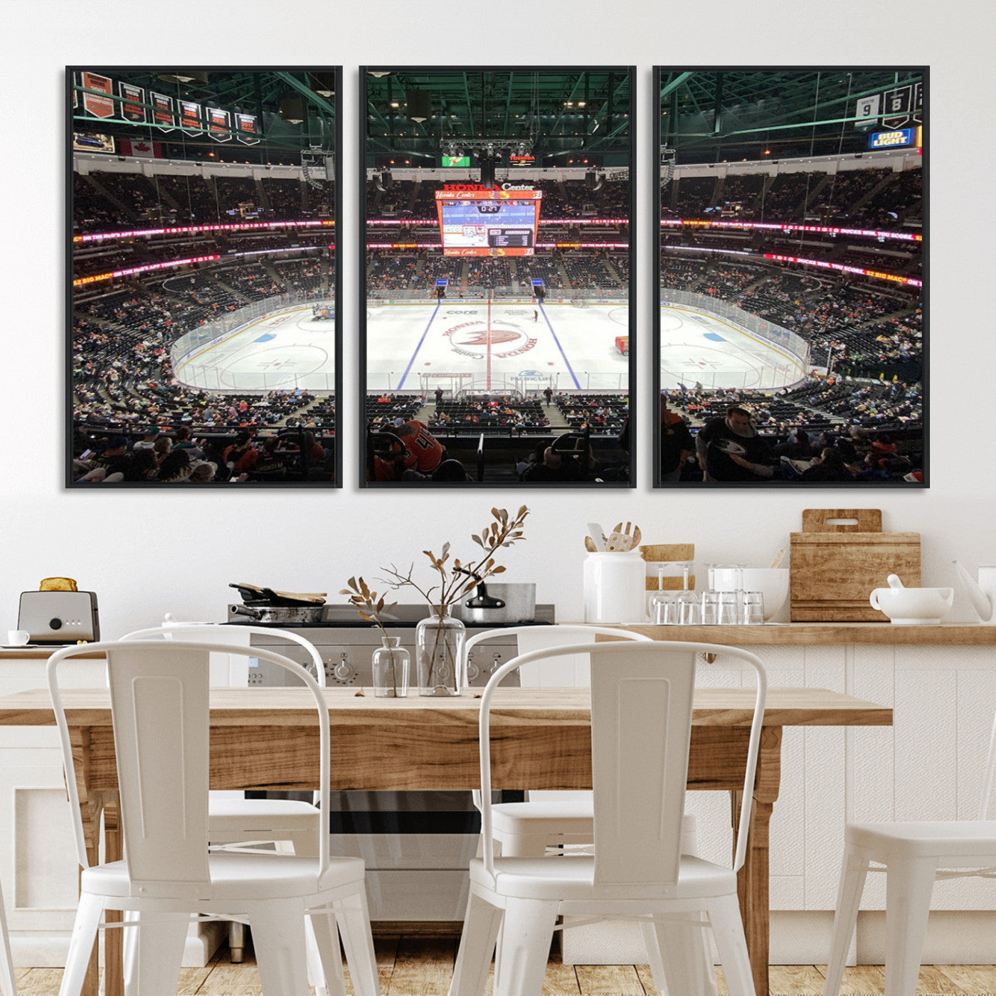MGV-FC-60X30-3P - Honda Center California Anaheim Ducks Ice Hockey Stadium Canvas Print Wall Art
