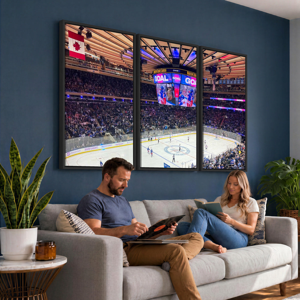 36401-MGV-CV-36X24 - Madison Square Garden New York Rangers Hockey Stadium Wall Art Canvas