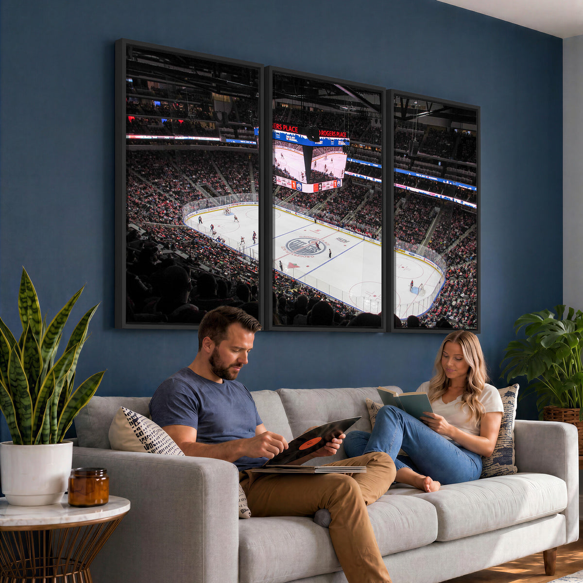71180-MGV-CV-36X24 - Rogers Place Edmonton Oilers Ice Hockey Stadium Wall Art