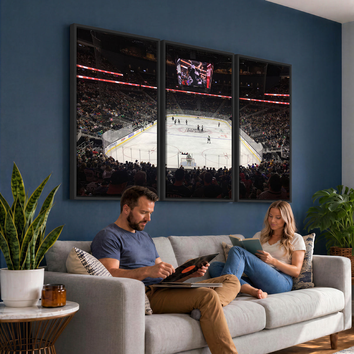 14802-MGV-CV-36X24 - T Mobile Arena Paradise Nevada Vegas Golden Knights Ice Hockey Stadium