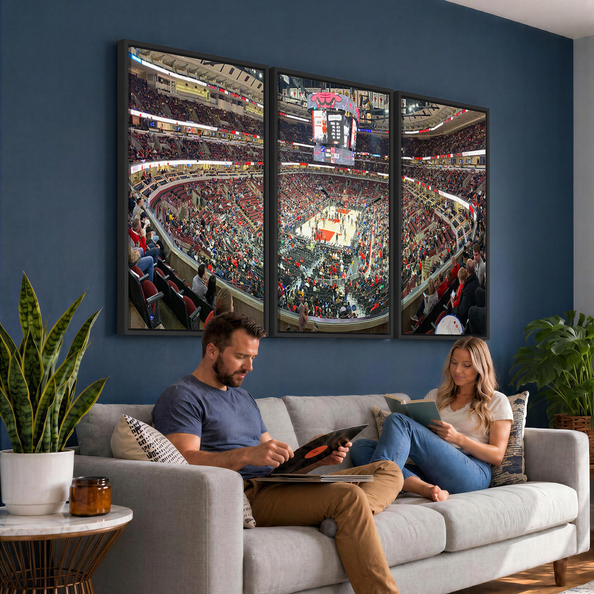 43481-MGV-CV-36X24 - United Center Chicago Bulls Stadium Wall Art Canvas Print