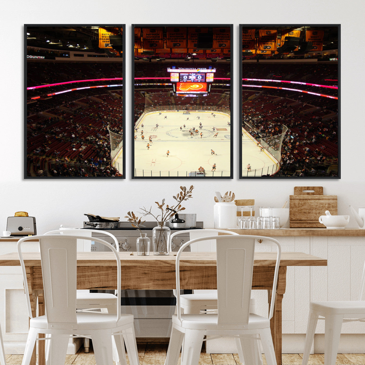 MGV-FC-60X30-3P - Wachovia Center Priort of Lyers Game Ice Hockey Stadium Canvas Print, Lyers Game Ice Hockey Stadium