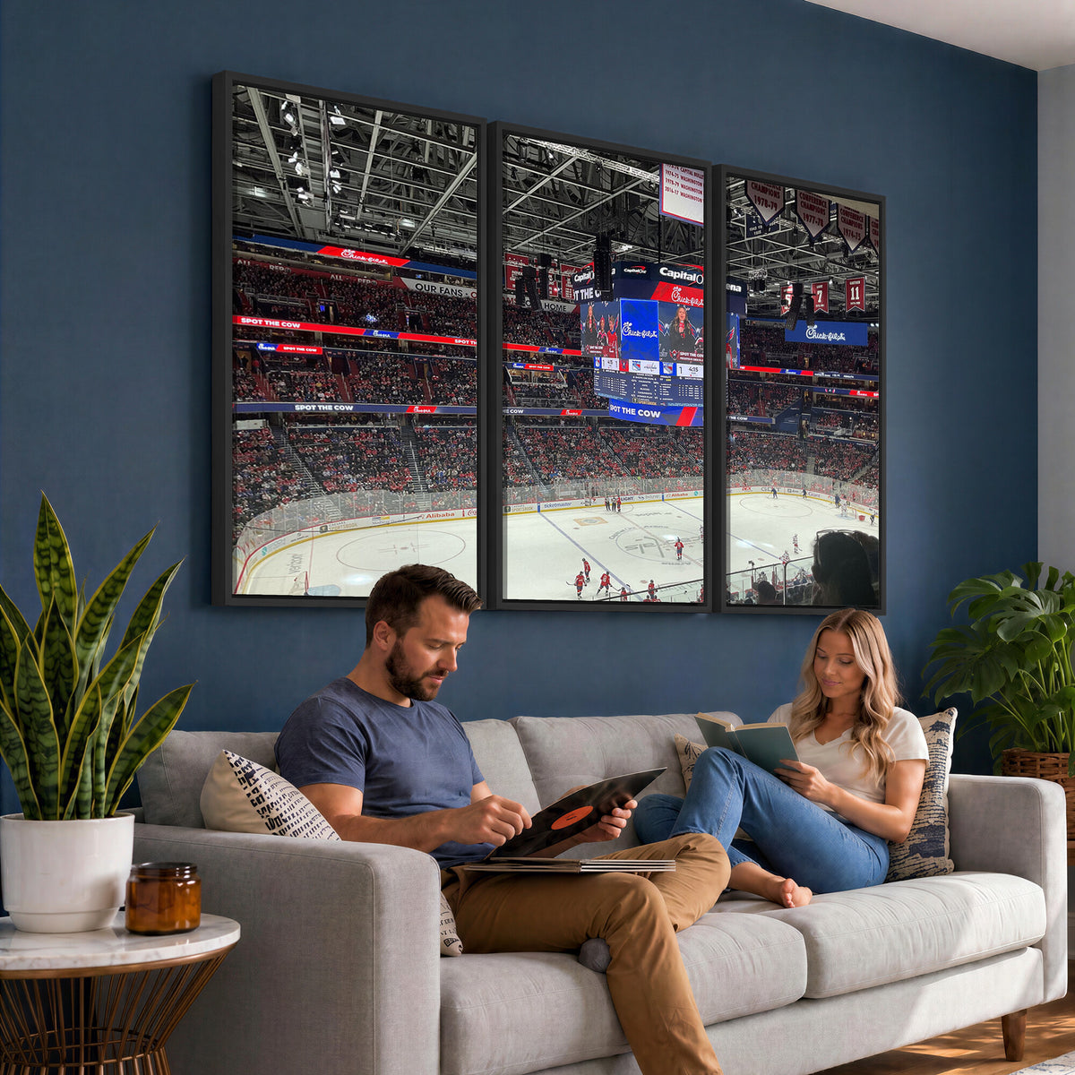71287-MGV-CV-36X24 - Washington Capitals New York Rangers Ice Hockey Game Stadium