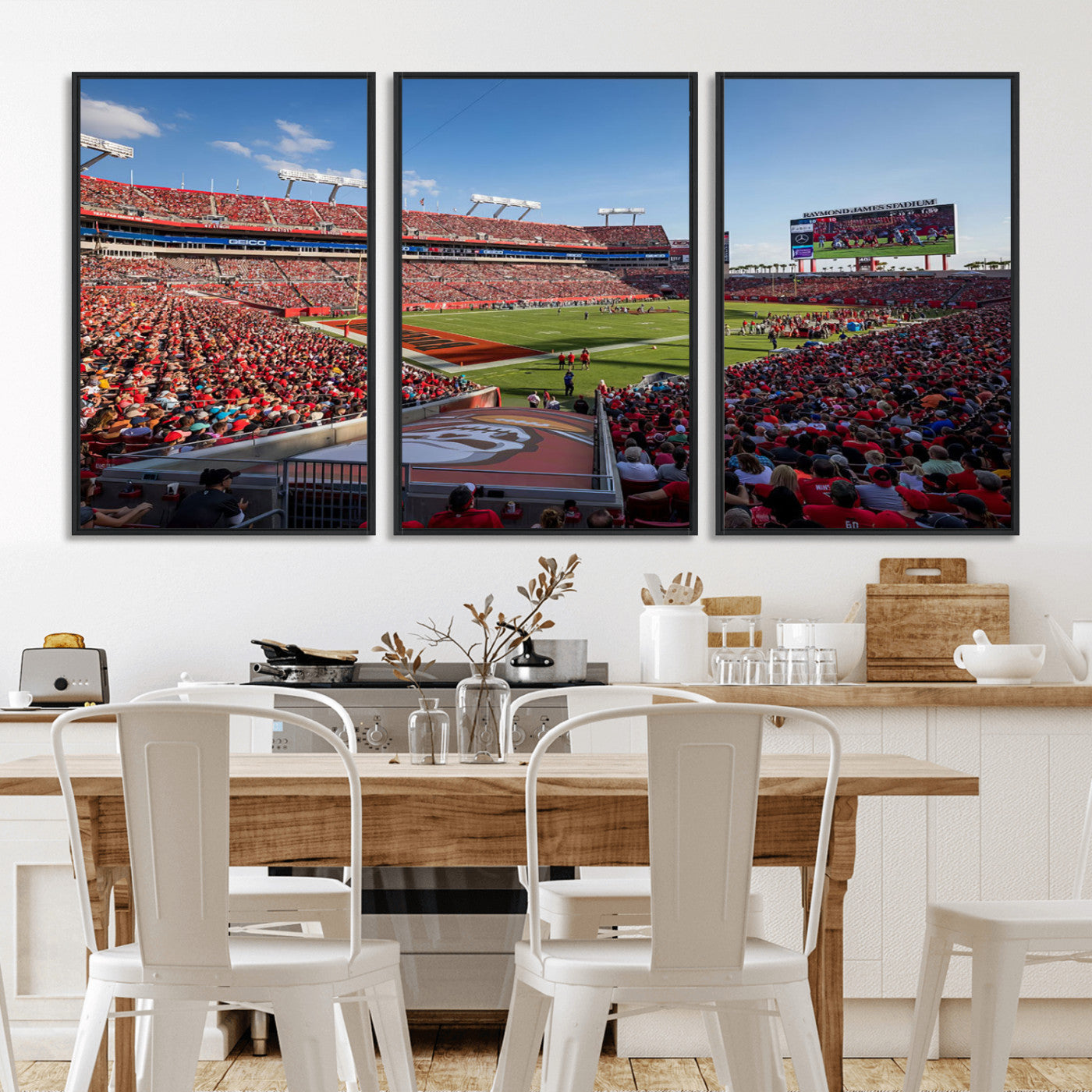 MGV-FC-60X30-3P - Florida Tampa Raymond James Stadium Wall Art Canvas Print - NFL Football Stadium Print