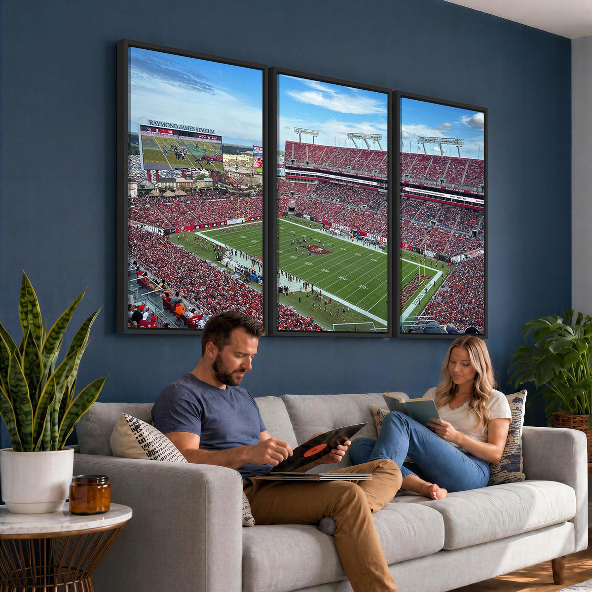 52828-MGV-CV-36X24 - Florida Tampa Raymond James Stadium Wall Art Canvas Print - NFL Football Stadium Print Canvas