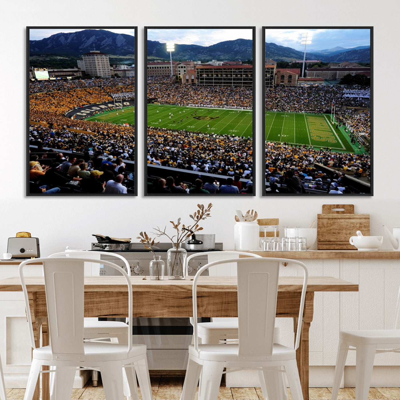MGV-FC-60X30-3P - Colorado Buffaloes Canvas Print - Boulder Folsom Field Stadium Wall Art Canvas Print, Football Print