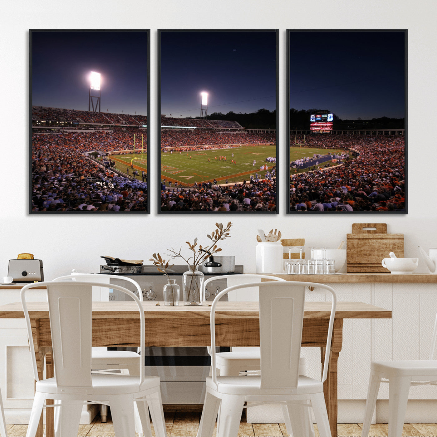 MGV-FC-60X30-3P - Virginia Cavaliers Football Team Print - Charlottesville Scott Stadium Canvas Print Wall Art