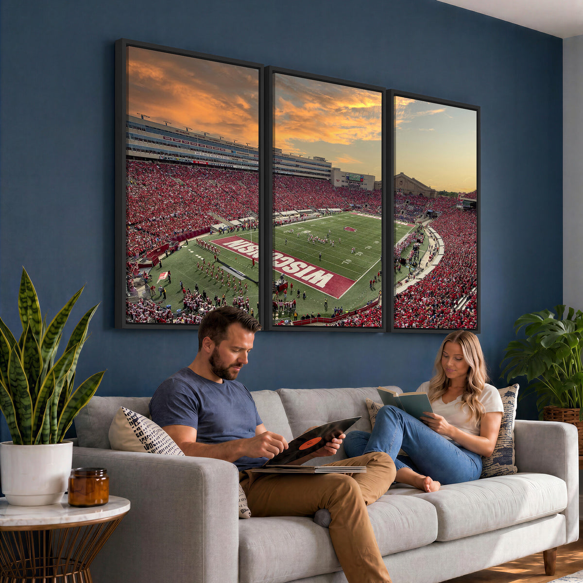 41472-MGV-CV-36X24 - Camp Randall Stadium Wisconsin Badgers Large Wall Art Canvas Print | College Football Stadium Wall