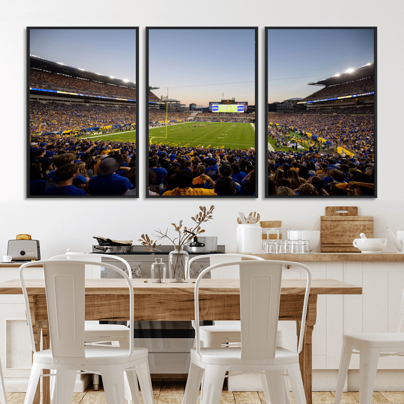 MGV-FC-60X30-3P - Pittsburgh Panthers Football Team Print - Pittsburgh Acrisure Stadium Wall Art Canvas Print
