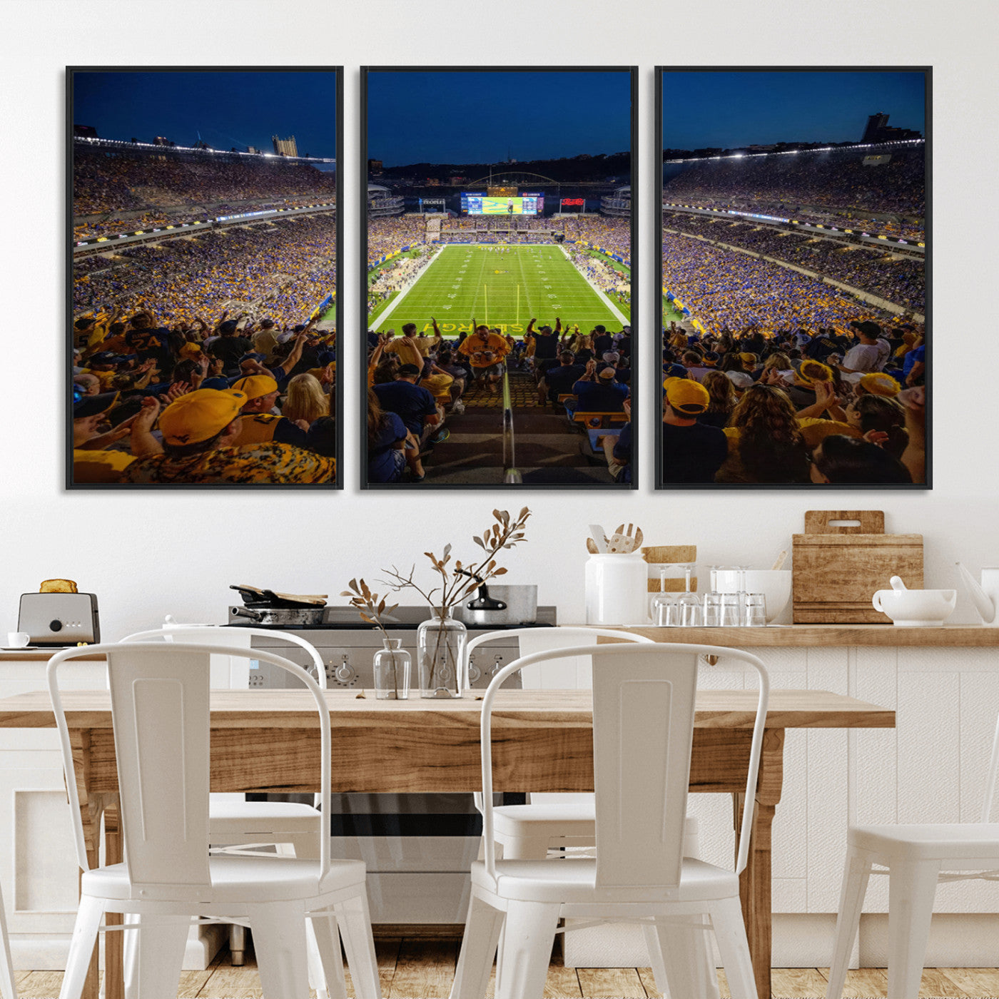 MGV-FC-60X30-3P - Pittsburgh Panthers Football Team Print - Pittsburgh Acrisure Stadium Wall Art Canvas Print