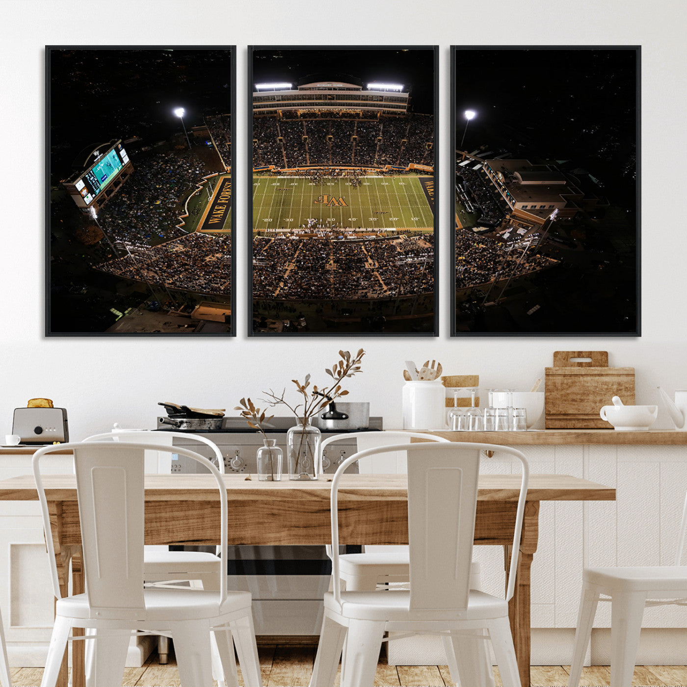 MGV-FC-60X30-3P - Wake Forest University Demon Deacons Canvas Printi, Football Team Print - Winston-Salem Allegacy