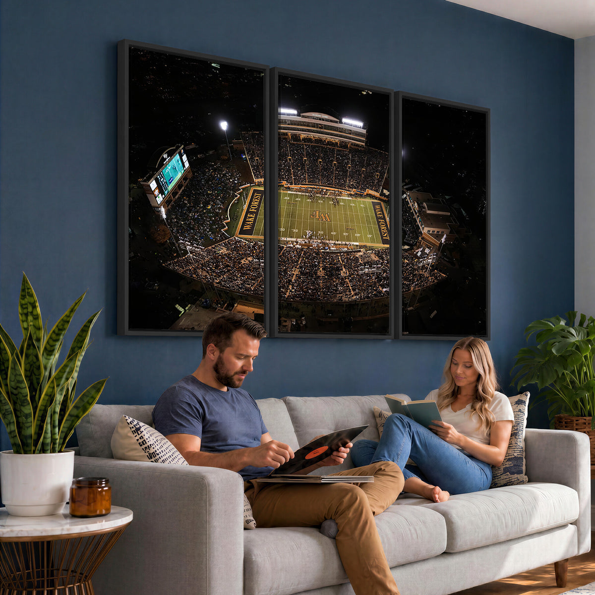 20605-MGV-CV-36X24 - Wake Forest University Demon Deacons Canvas Print, Football Team Wall Art