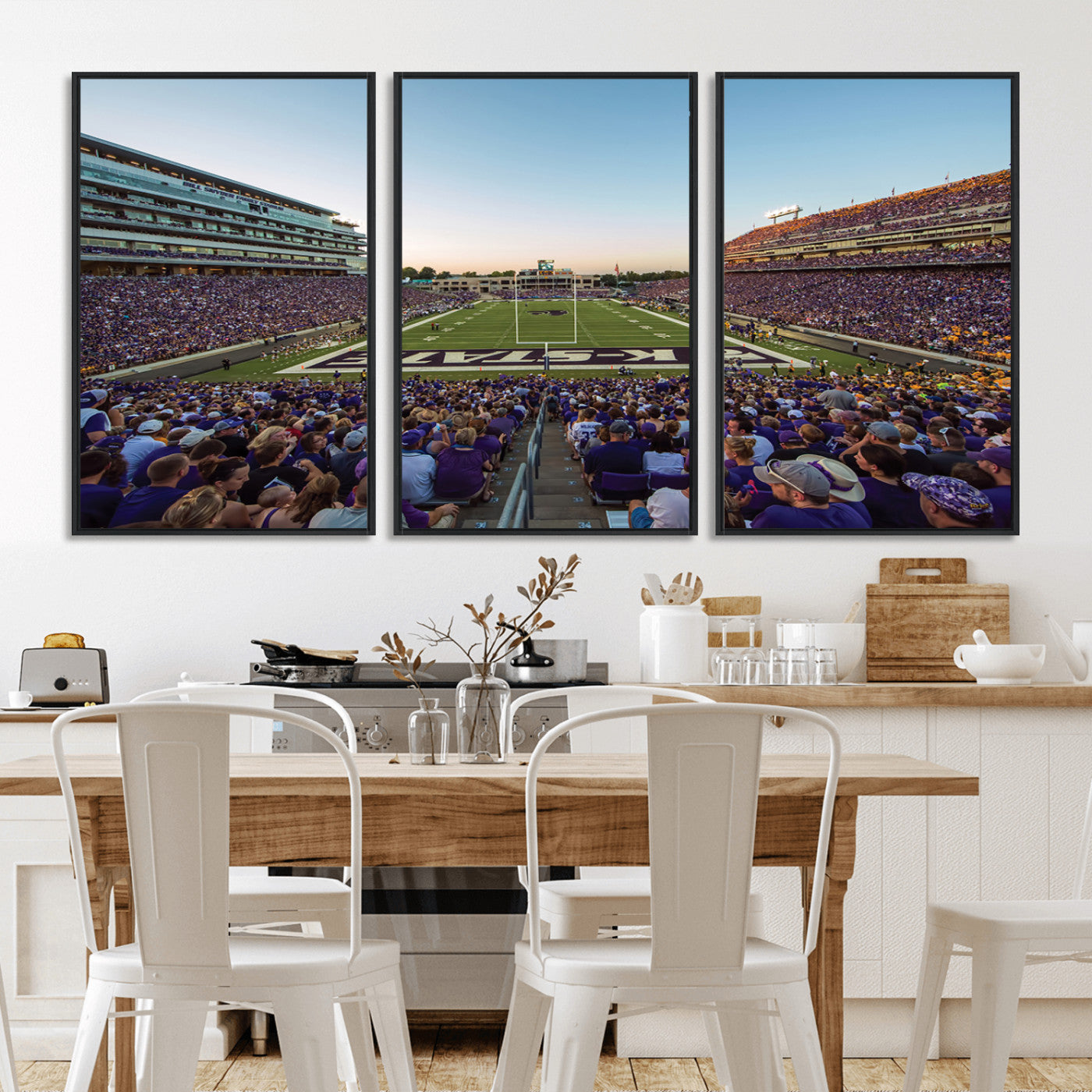 MGV-FC-60X30-3P - Kansas State University Wildcats Football Team Print - Manhattan Bill Snyder Family Football Stadium
