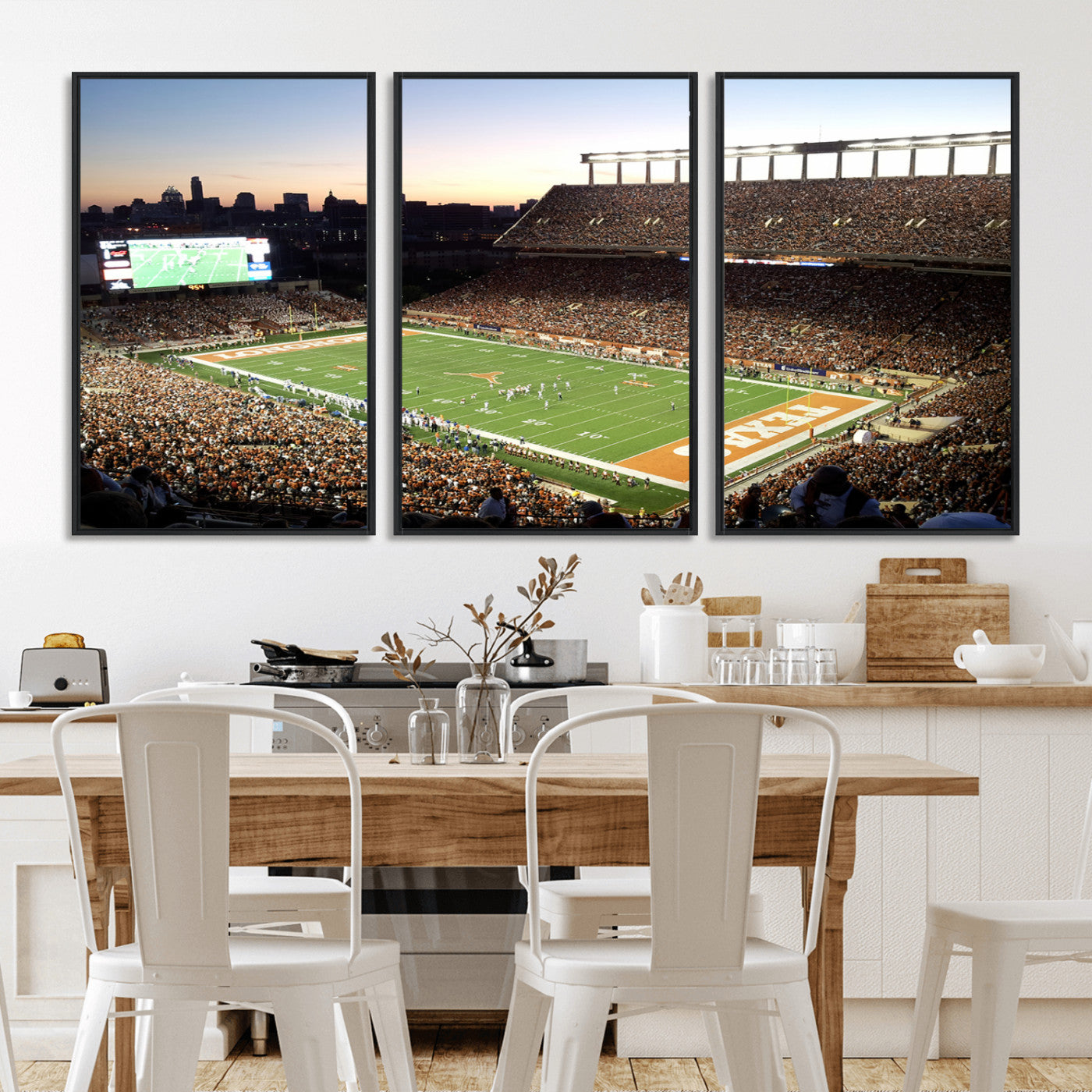 MGV-FC-60X30-3P - Darrell K Royal-Texas Memorial Stadium Canvas Wall Art - Texas Longhorns Football Match