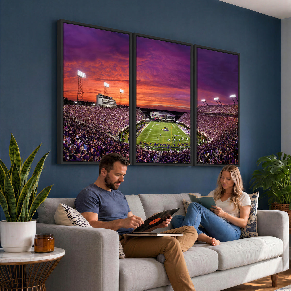 88575-MGV-CV-36X24 - East Carolina University Pirates Football Print Canvas- Greenville Dowdy-Ficklen Stadium Wall Art
