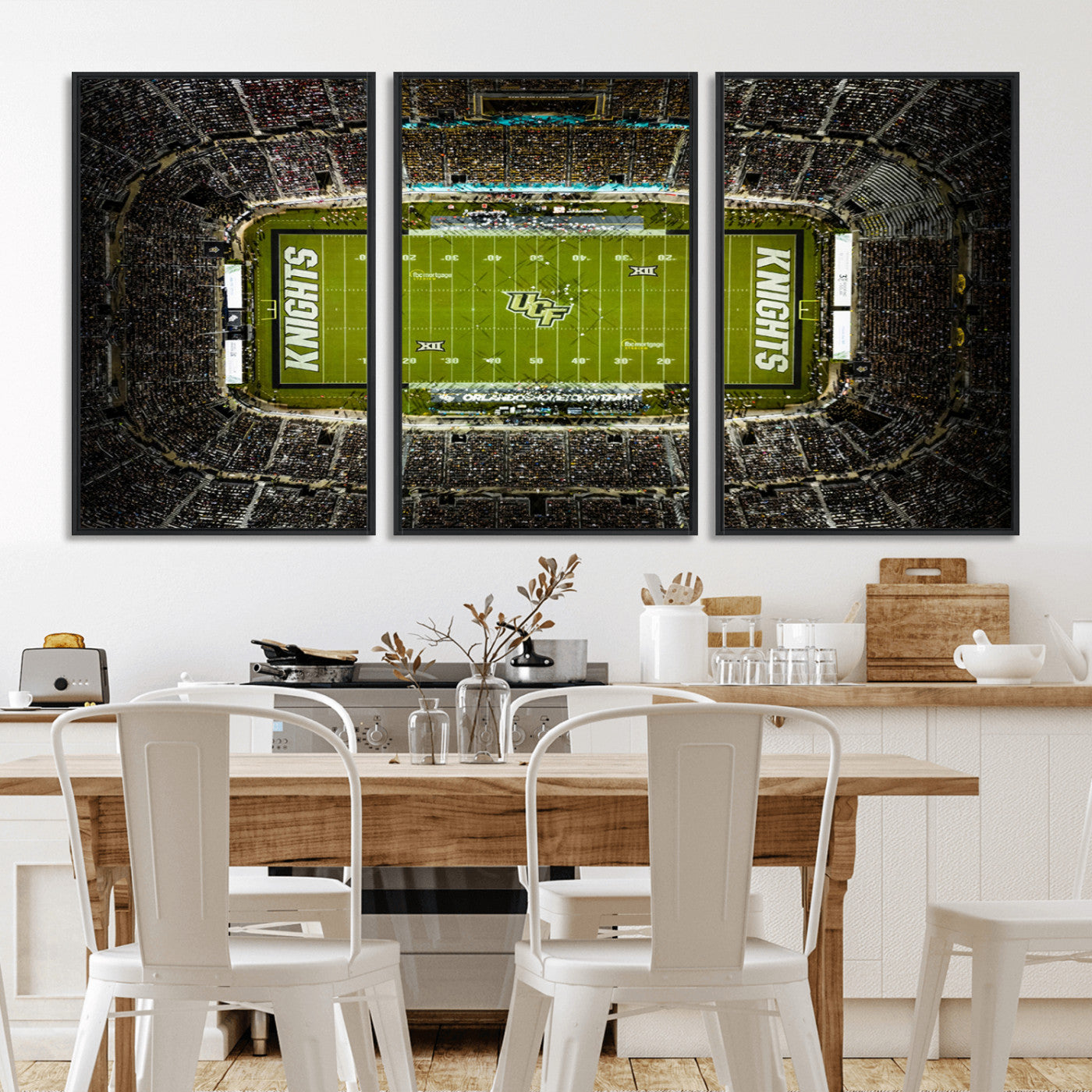 MGV-FC-60X30-3P - UCF Knights Football Team Print - Orlando FBC Mortgage Stadium Wall Art, UCF Knights Canvas Print