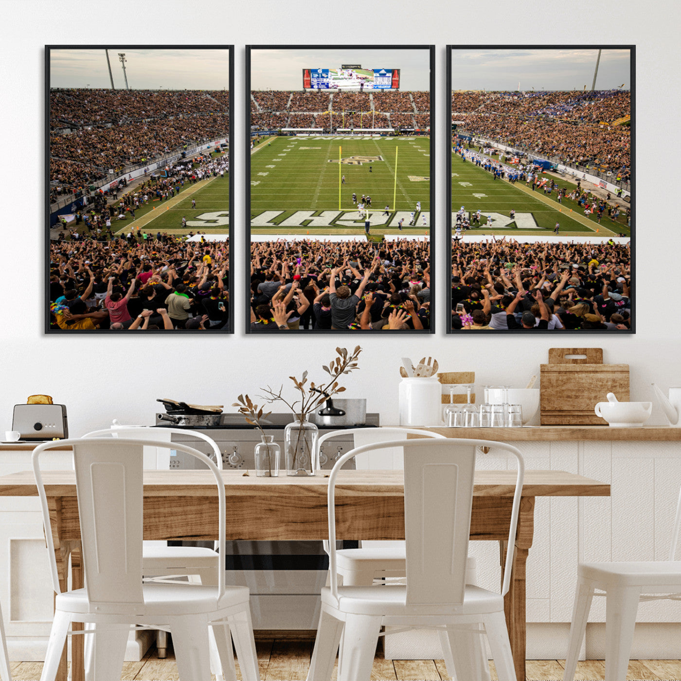 MGV-FC-60X30-3P - UCF Knights Football Team Print - Orlando FBC Mortgage Stadium Canvas Print