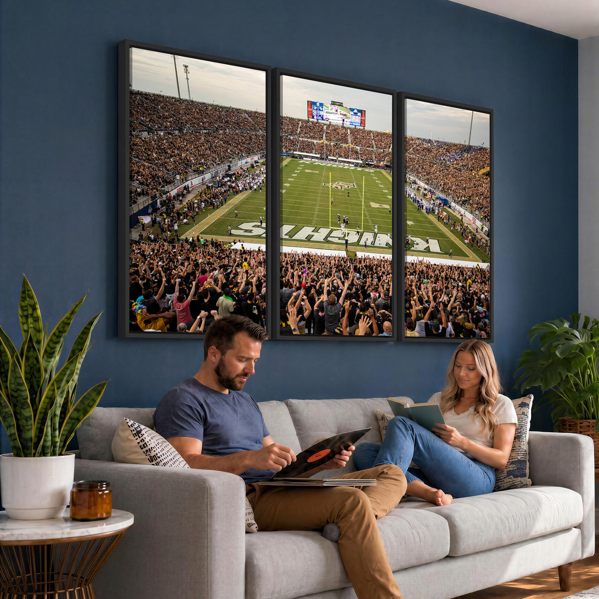 38659-MGV-CV-36X24 - UCF Knights Football Team Print - Orlando FBC Mortgage Stadium Canvas Print