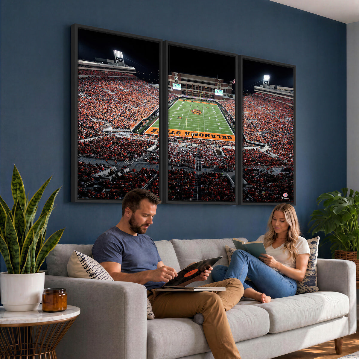 81675-MGV-CV-36X24 - Oklahoma State Cowboys Canvas Print, Football Team Print