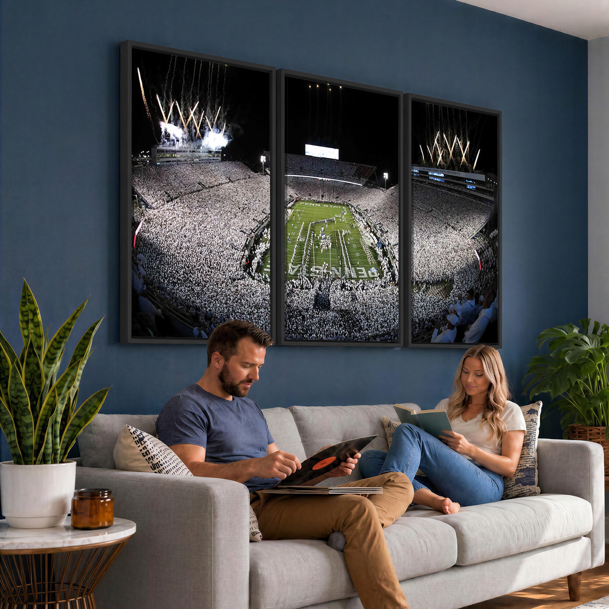 84537-MGV-CV-36X24 - Penn State Beaver Stadium Canvas Wall Art - Nittany Lions Football Print