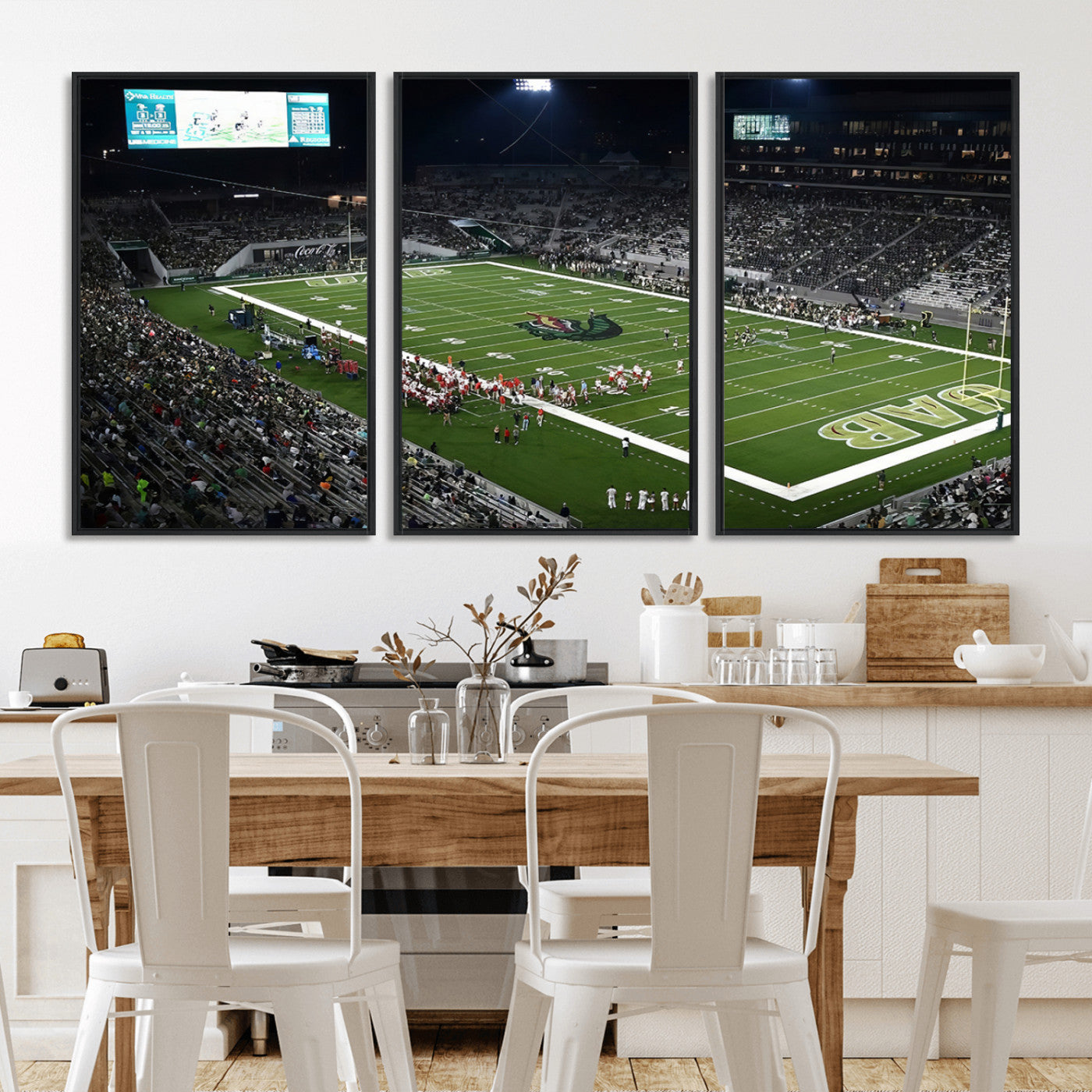 MGV-FC-60X30-3P - UAB Blazers Football Team Print - Birmingham Protective Stadium Wall Art Canvas Print