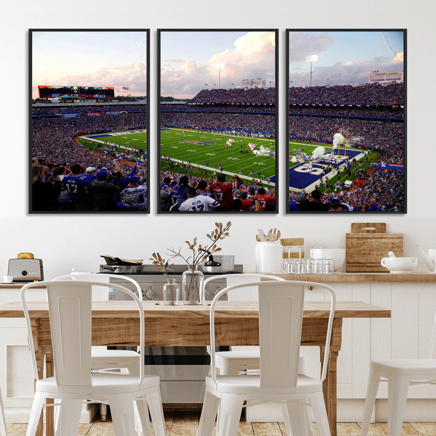MGV-FC-60X30-3P - Buffalo Bills Football Team Print - Buffalo Highmark Stadium Wall Art Canvas Print