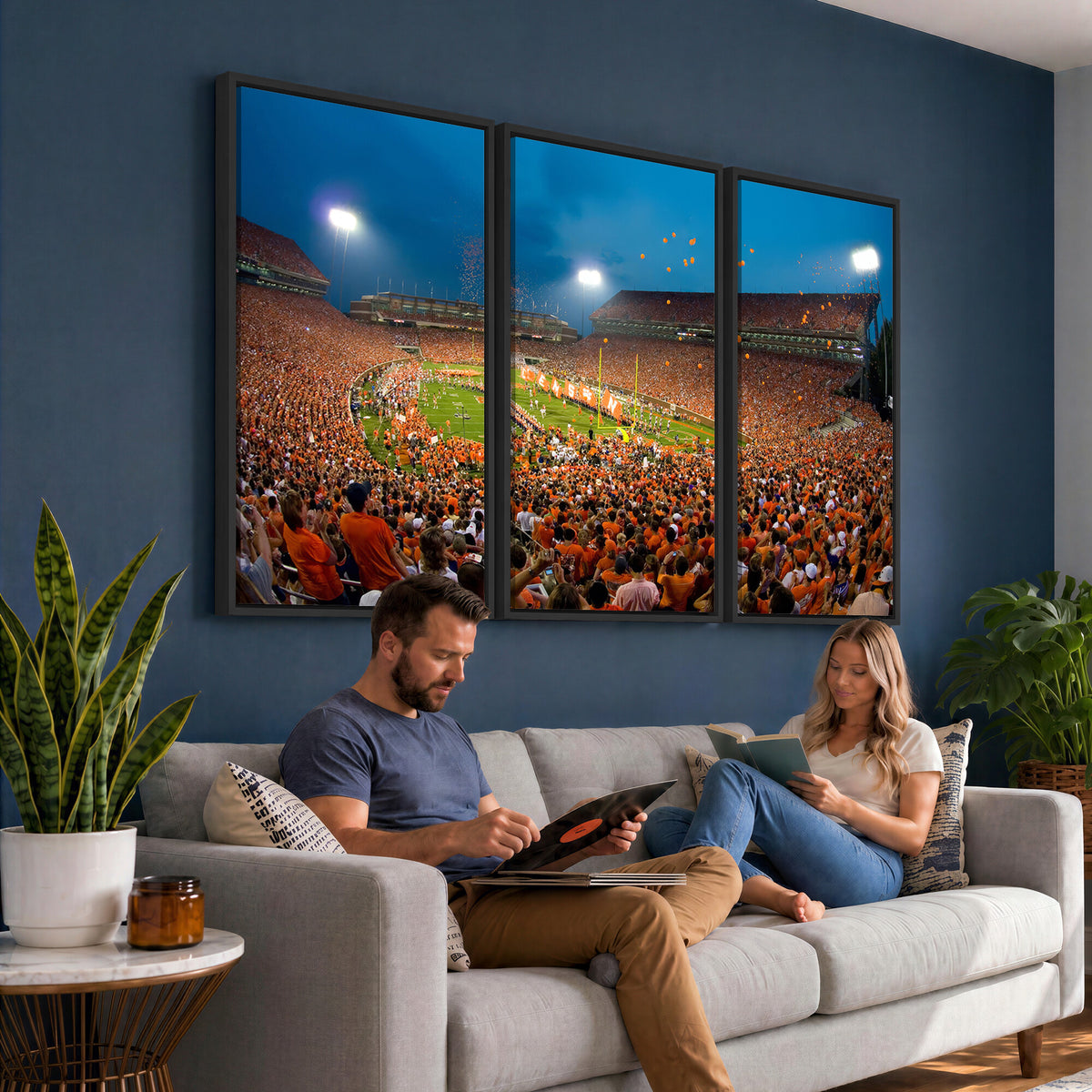 26196-MGV-CV-36X24 - Clemson University Tigers Football Team Print, Clemson