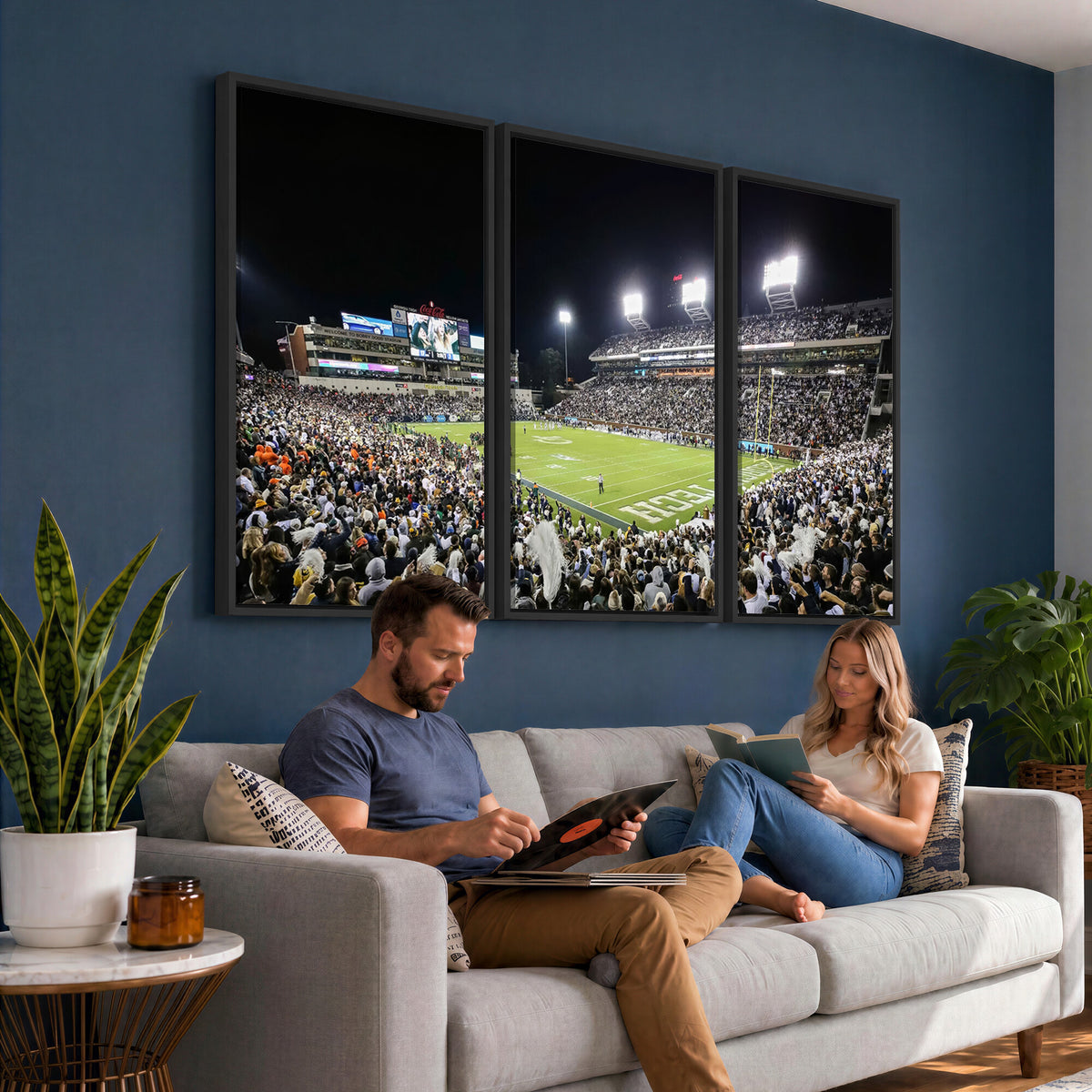 49339-MGV-CV-36X24 - Georgia Tech Yellow Jackets Football Team Print, Atlanta