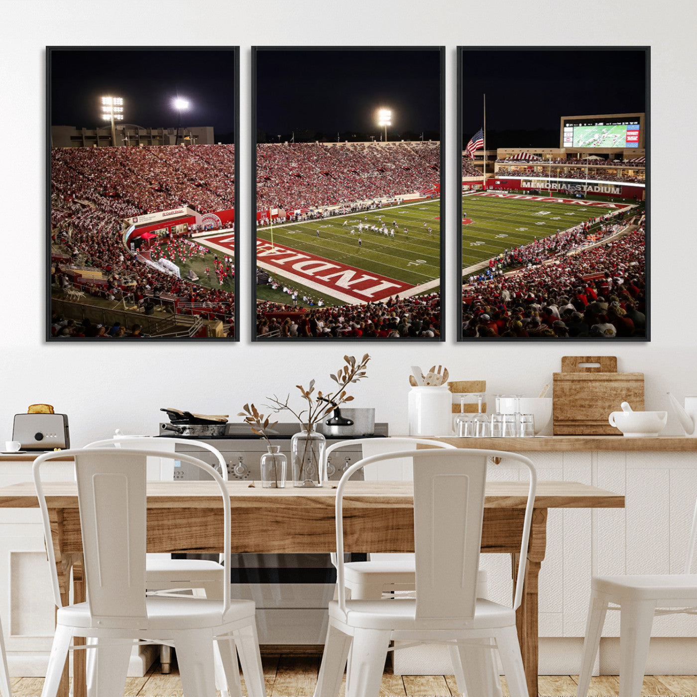 MGV-FC-60X30-3P - Indiana University Hoosiers Football Team Print Canvas