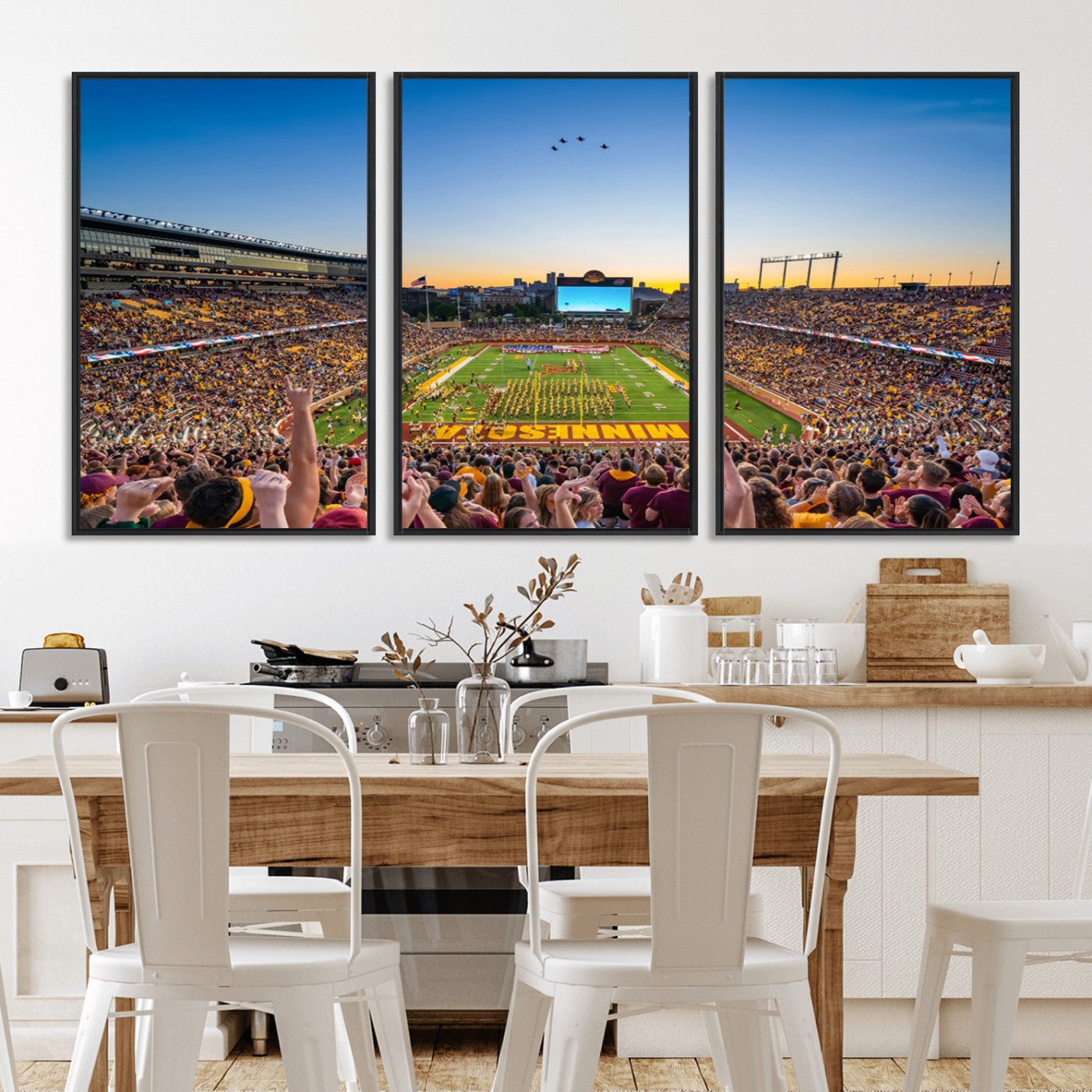 MGV-FC-60X30-3P - University of Minnesota Golden Gophers Art Print, Football Team Print - Minneapolis Huntington Bank