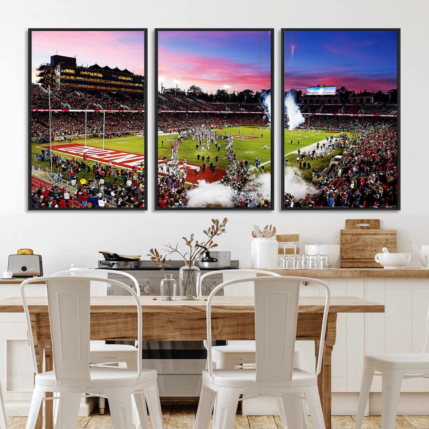MGV-FC-60X30-3P - Stanford University Cardinal Football Team Print - Stanford Stadium Wall Art Canvas Print