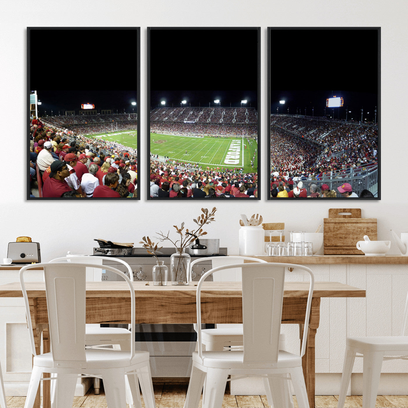 MGV-FC-60X30-3P - Stanford University Cardinal Football Team Print - Stanford Stadium Wall Art Canvas Print