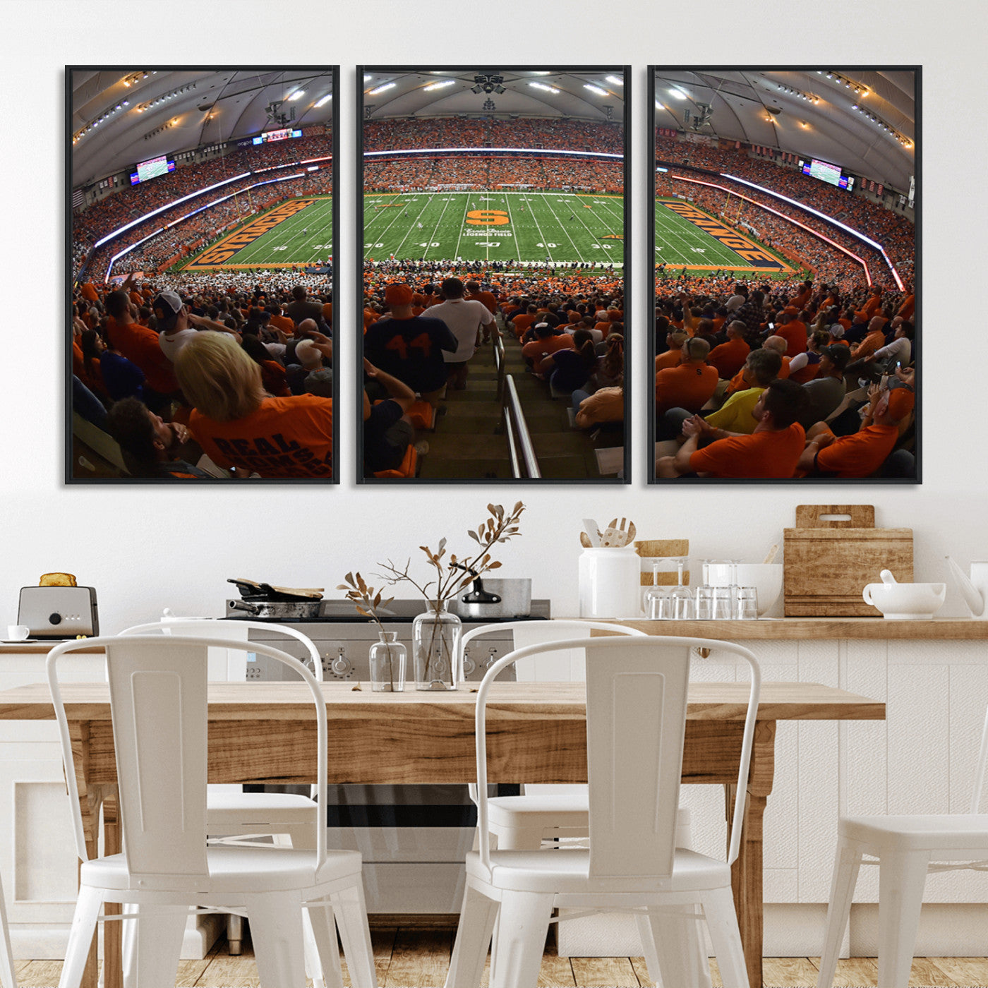 MGV-FC-60X30-3P - Syracuse University Orange Football Canvas Print, Football Team Print - Syracuse JMA Wireless Dome