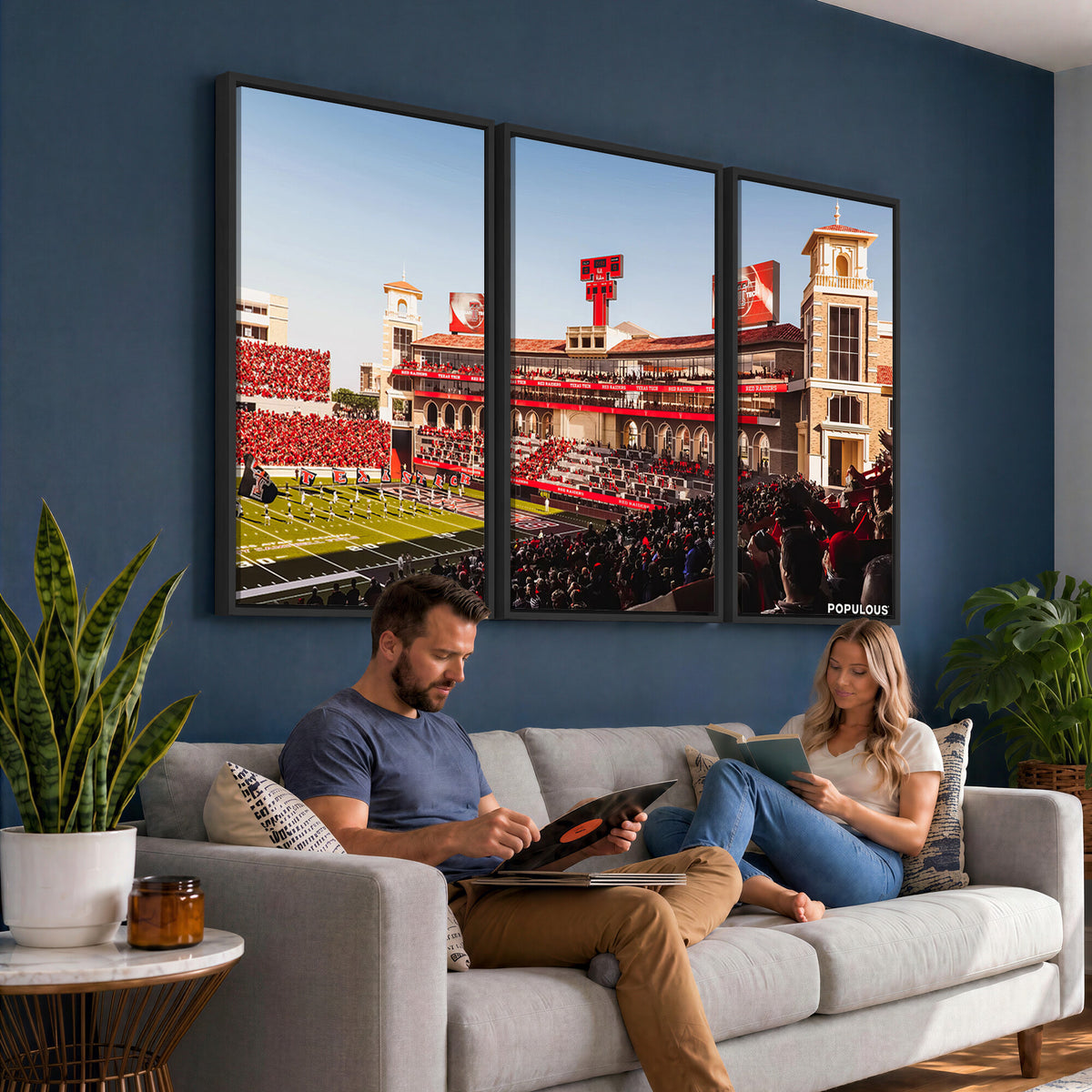 89744-PAN-FL-20X10 - Jones AT&T Stadium Texas Tech Red Raiders Wall Art | Large Att Stadium Canvas Print | College