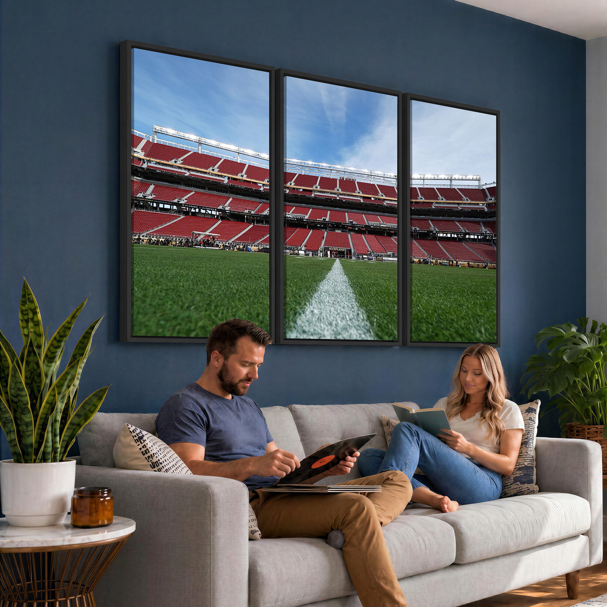 83238-PAN-FL-20X10 - University of Tulsa Golden Hurricane Football Team Print - Tulsa H.A. Chapman Stadium Wall Art
