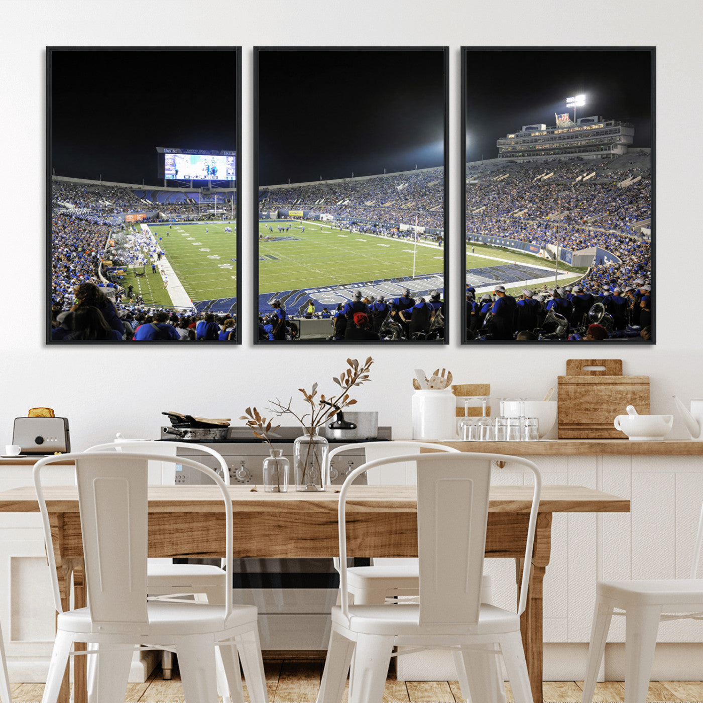 MGV-FC-60X30-3P - University of Memphis Tigers Football Team Print - Memphis Simmons Bank Liberty Stadium Wall Art