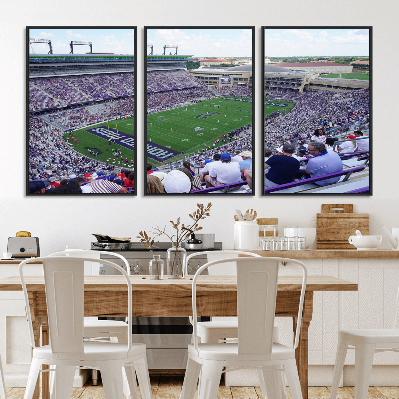 MGV-FC-60X30-3P - The Texas Christian University TCU Horned Frogs Football Team Print - Fort Worth Amon G. Carter