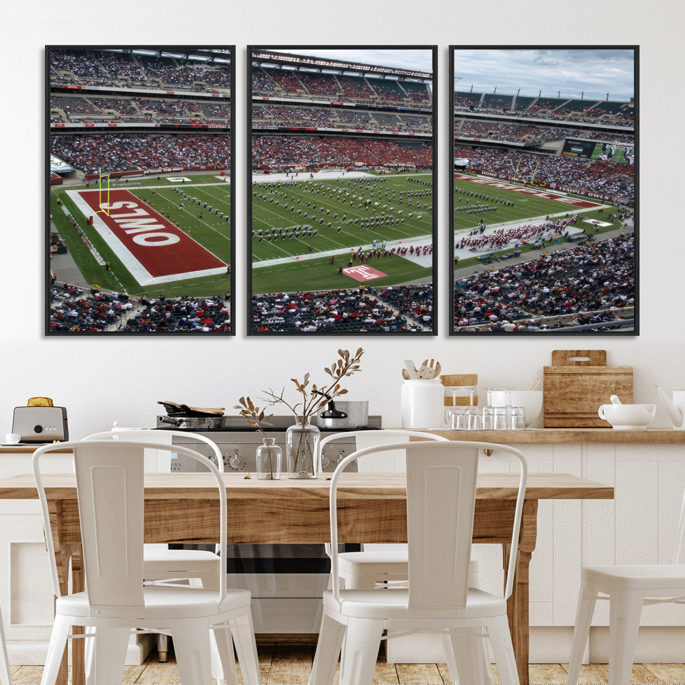 MGV-FC-60X30-3P - The Temple University Owls Athletics Team Print - Philadelphia Lincoln Financial Field Stadium Wall