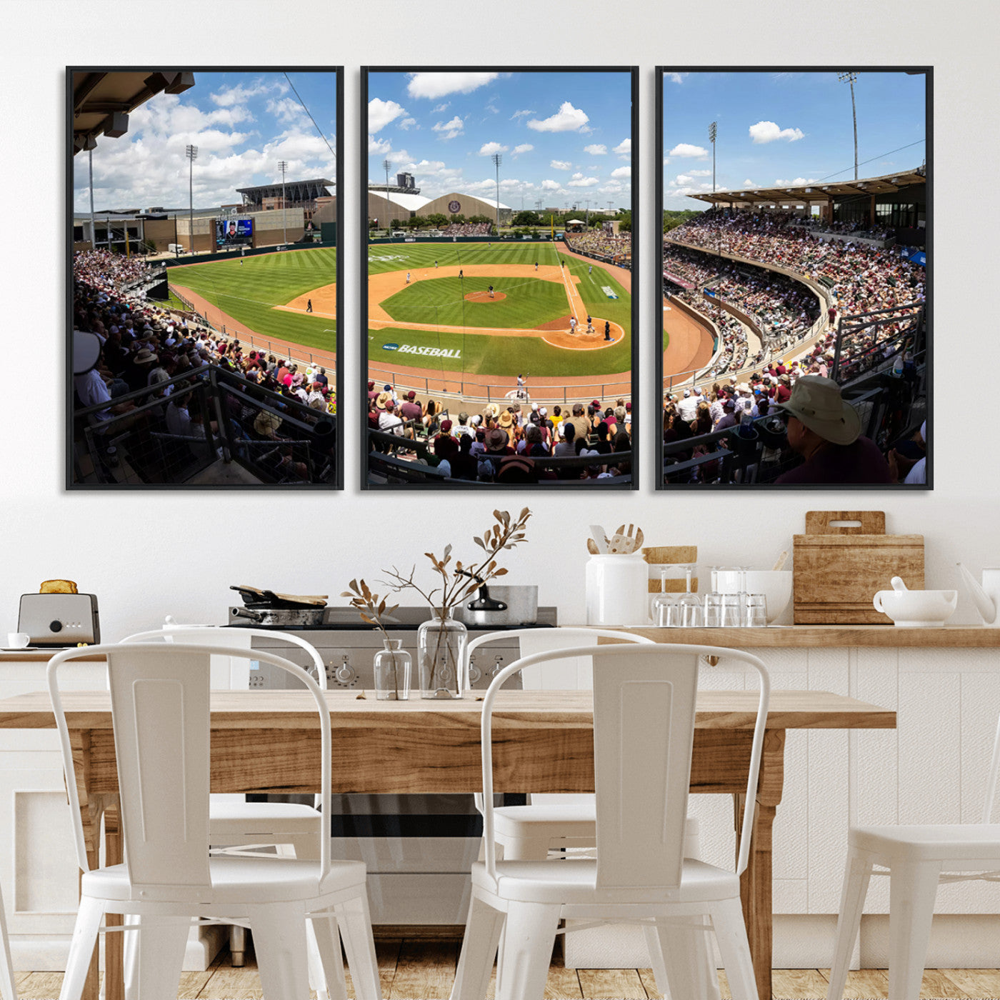 MGV-FC-60X30-3P - The Texas A&M University Aggies Athletics Team Print - College Station Kyle Field Wall Art Canvas