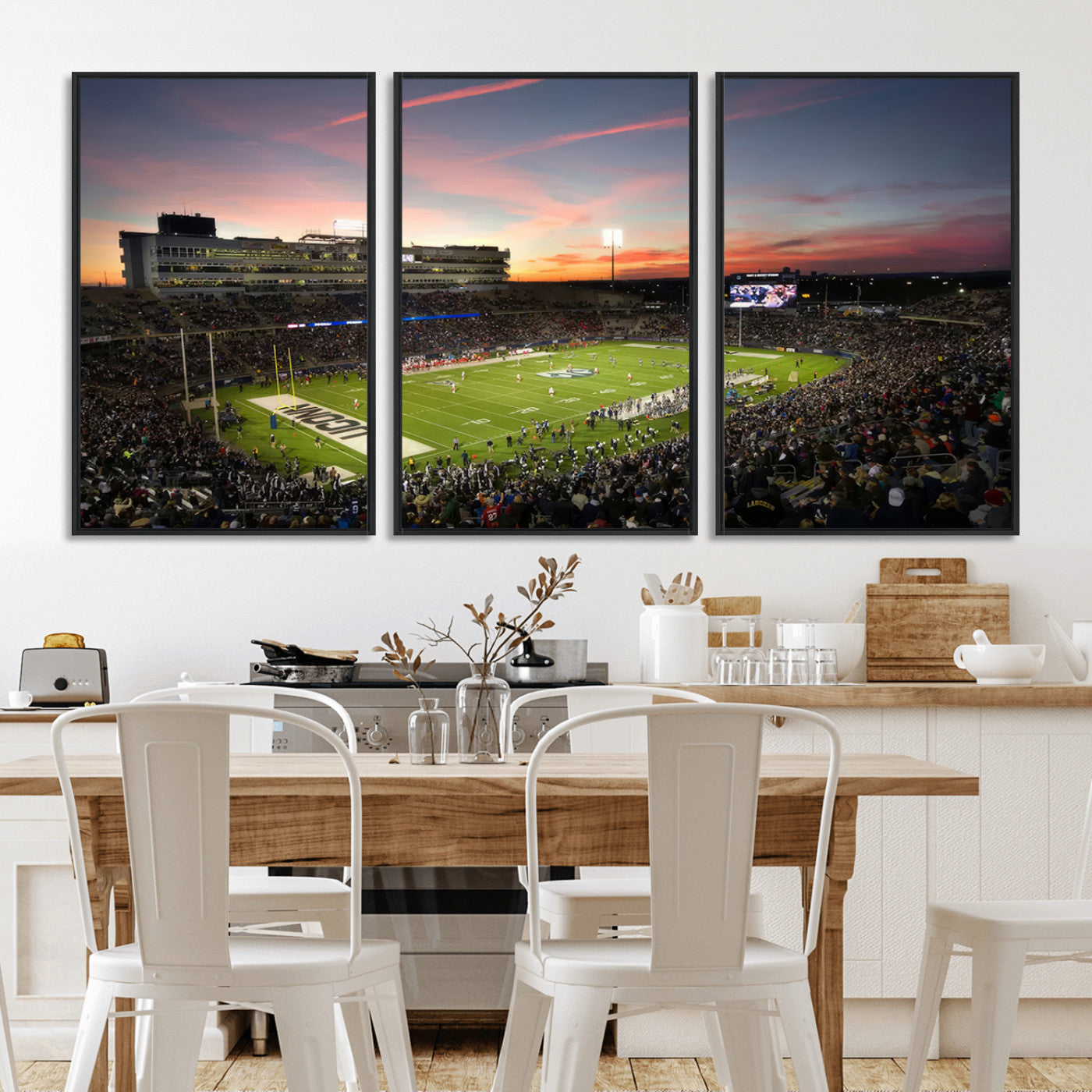 MGV-FC-60X30-3P - The University of Connecticut UCONN Huskies Football Team Print - East Hartford Pratt & Whitney