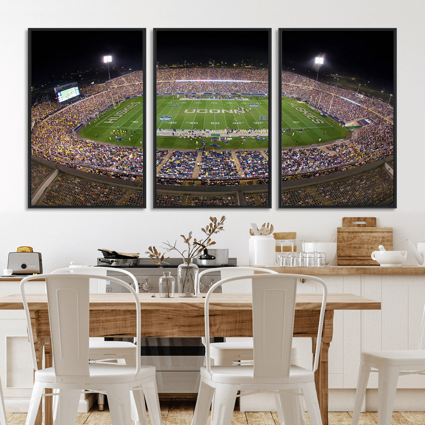 MGV-FC-60X30-3P - The University of Connecticut UCONN Huskies Football Team Print - East Hartford Pratt & Whitney