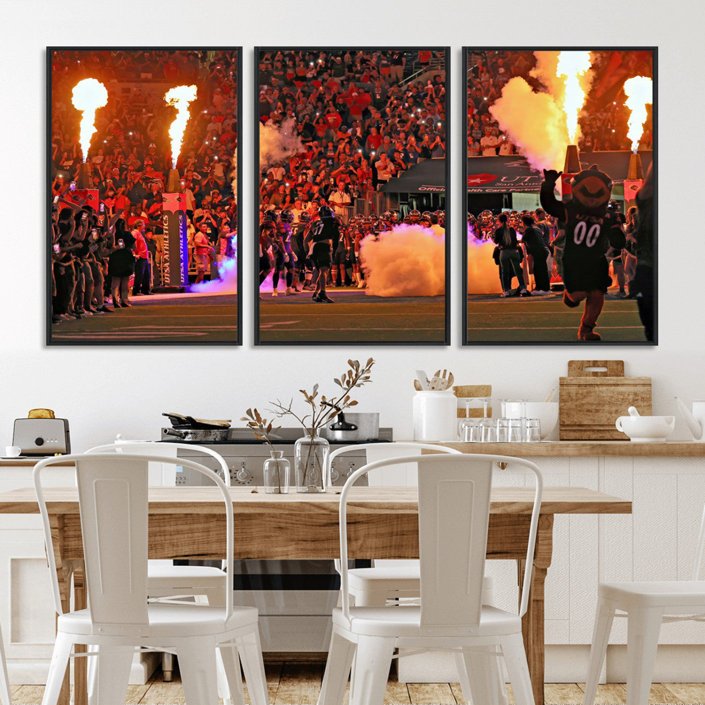 MGV-FC-60X30-3P - The University of Texas at San Antonio Roadrunners Football Team Print - San Antonio Alamodome Wall