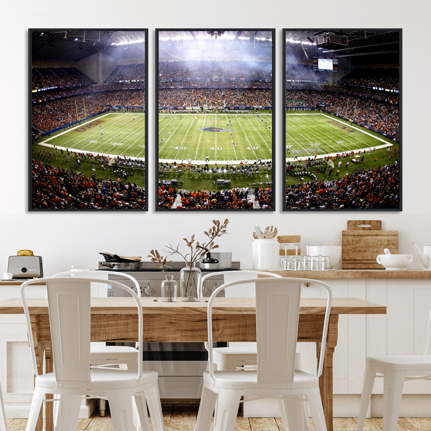 MGV-FC-60X30-3P - The University of Texas at San Antonio Roadrunners Football Team Print - San Antonio Alamodome Wall