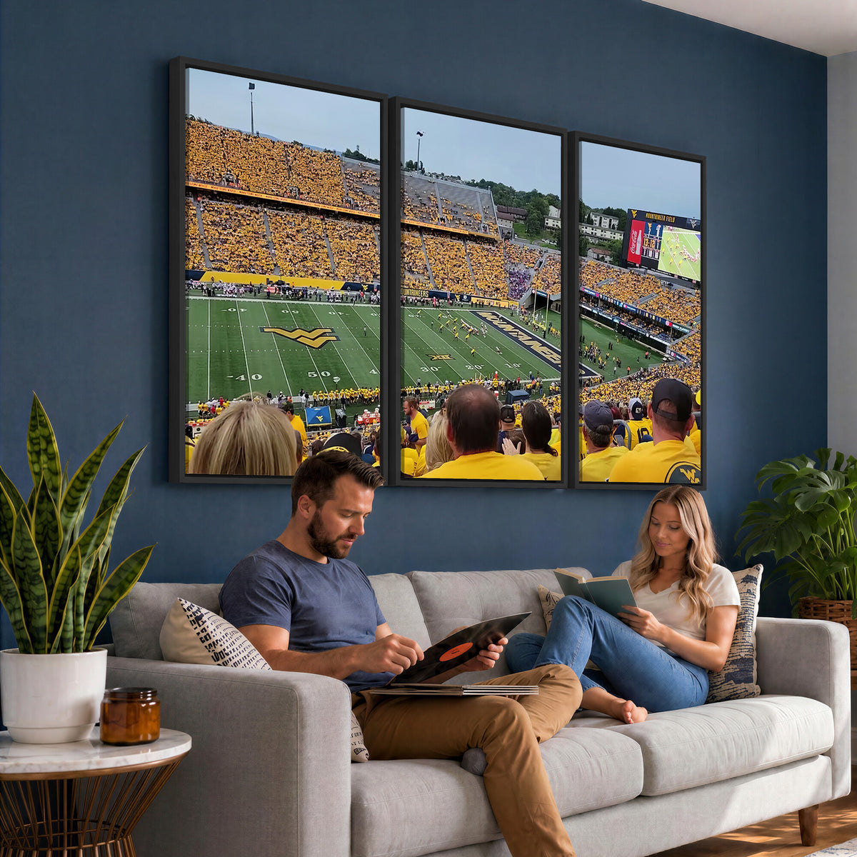 18056-MGV-CV-36X24 - Puskar Stadium Canvas Print Wall Art, Morgantown Print