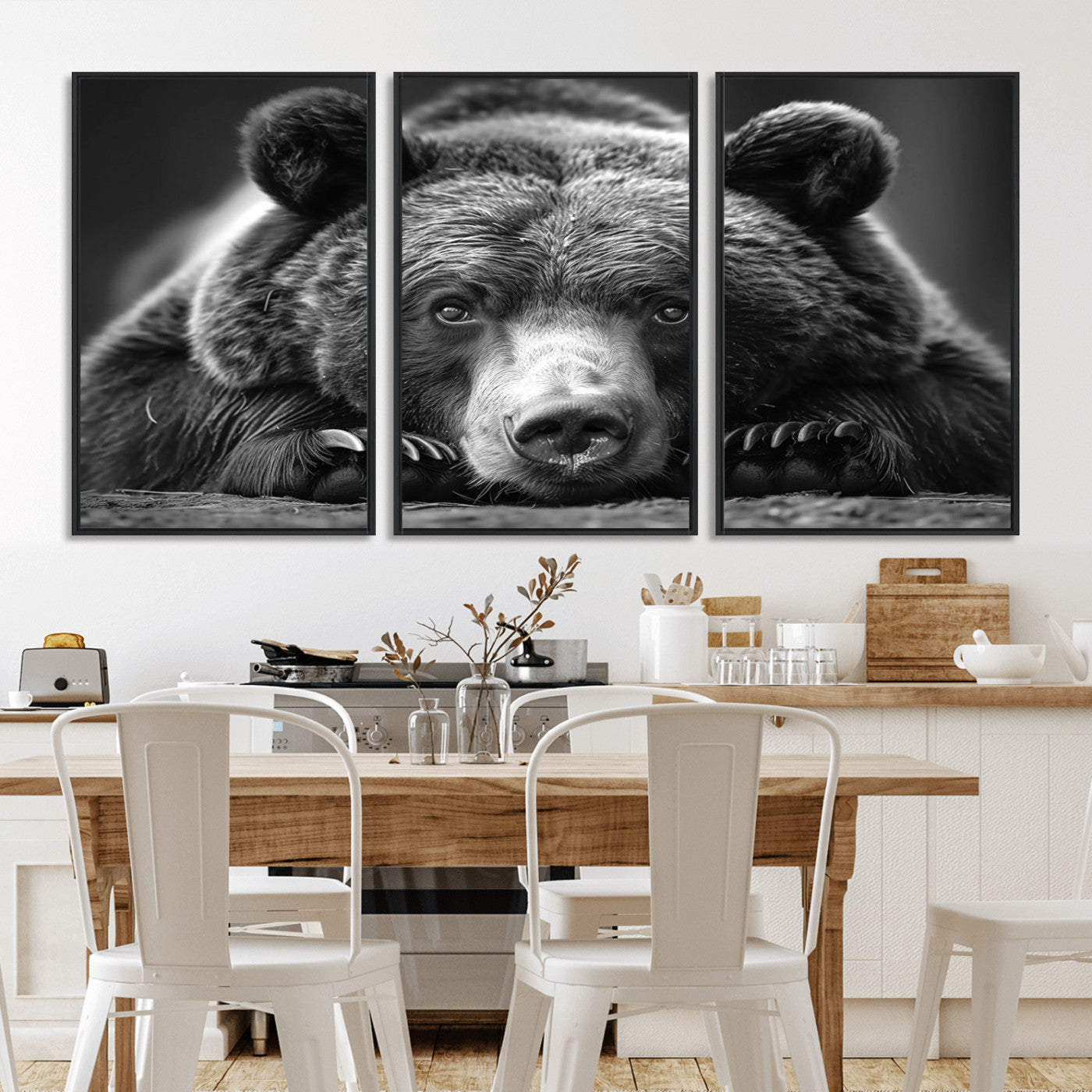MGV-FC-60X30-3P - Resting Grizzly 399 Bear Canvas Print | Ready to Hang Wall Art | Rustic Cabin & Farmhouse Decor |