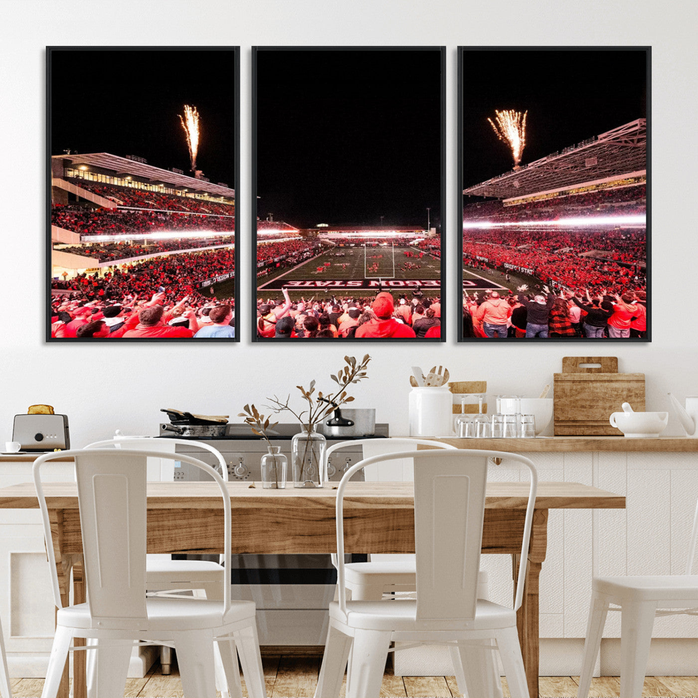 MGV-FC-60X30-3P - Oregon State Beavers Football Team Print - Corvallis Reser Stadium Wall Art Canvas Print
