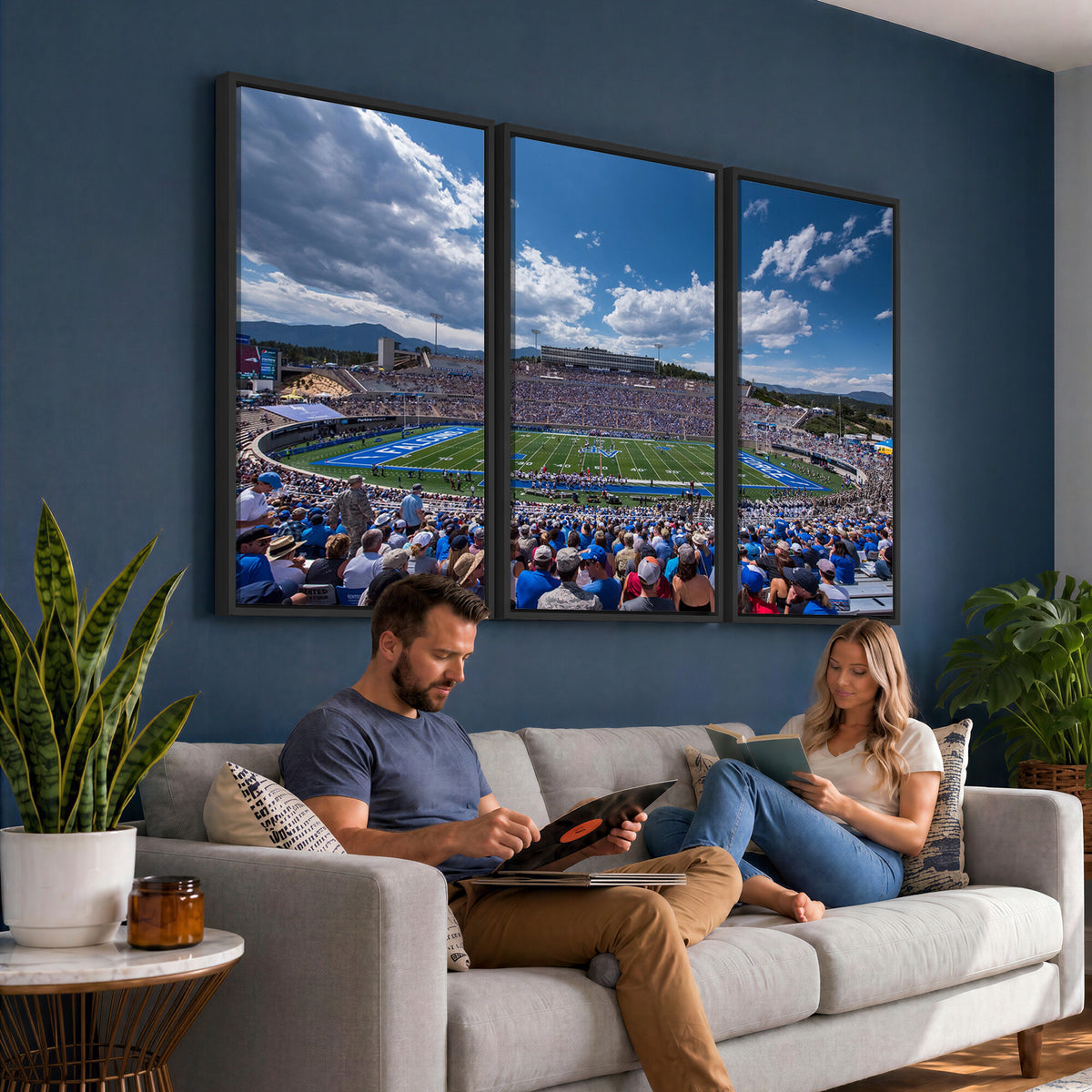 59281-MGV-CV-36X24 - Air Force Falcons Football Team Print, Colorado Springs