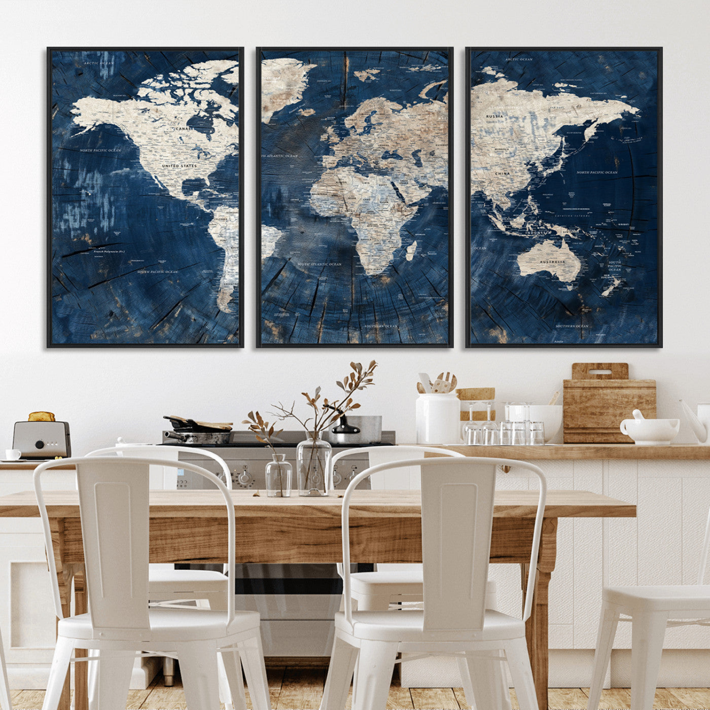 MGV-FC-60X30-3P - Push Pin World Map Canvas Print – Framed Wall Art for Couples to Track Their Travels – Anniversary