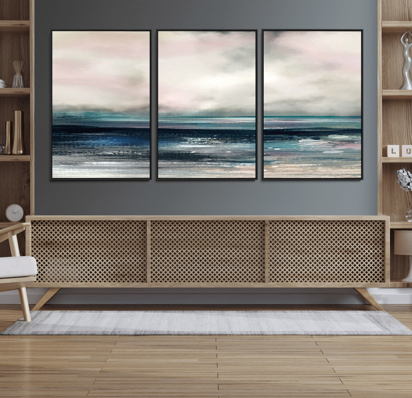 63797-MGV-FC-60X30-3P_Black-Contemporary Abstract Wall Art Canvas Print