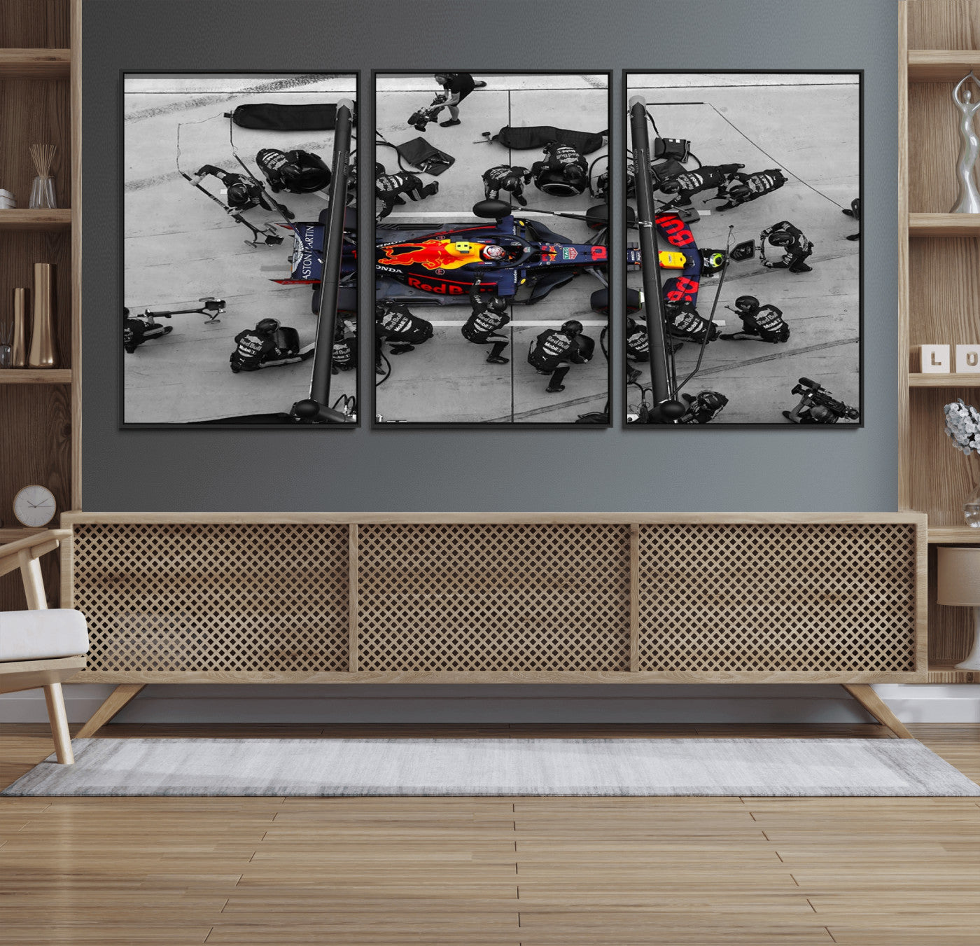 RedBull-MGV-FC-60X30-3P_Black-RedBull Formula 1 Canvas Wall Art Print